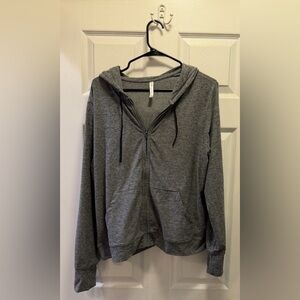Fabletics Gray Zip-Up Hoodie